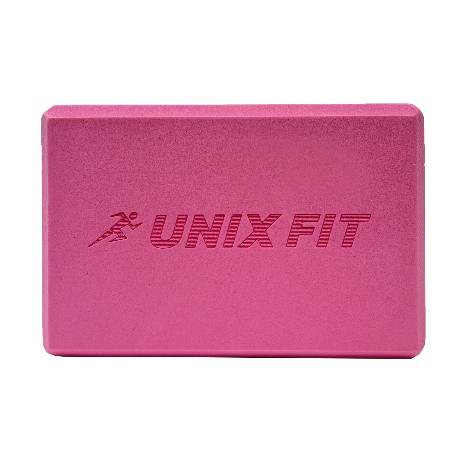 Блок для йоги и фитнеса UNIX Fit (200 г) 23 х 15 х 7 см, 1 шт, розовый